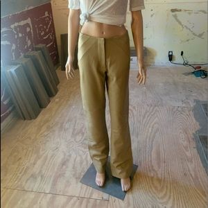 Size 6 Italian leather pants. Silk lined.